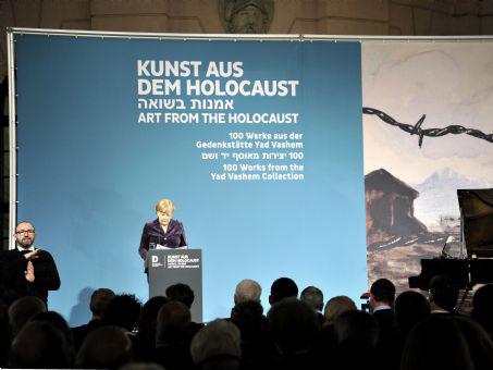 German Chancellor, Angela Merkel, opened an exhibition in Berlin featuring works by Jewish concentration camp prisoners loaned from Yad Vashem’s Art collection. 